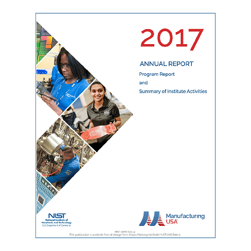 Cover image of the Manufacturing USA 2017 Annual Report